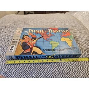 Vintage 1953 Pirate And Traveler Milton Bradley Board Game